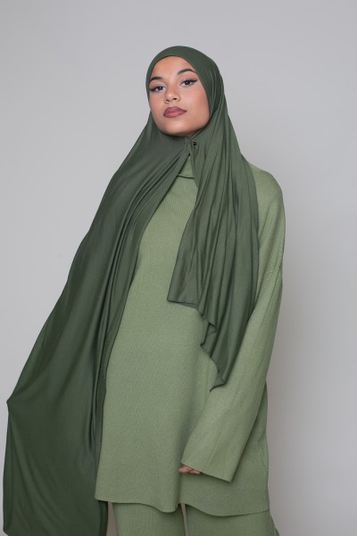 Hijab jersey lux suave caqui