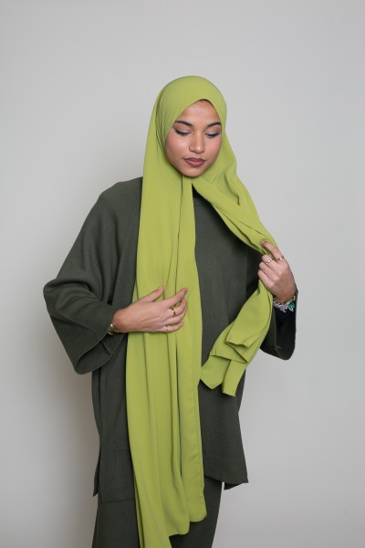 Hijab soie de Médine wasabi