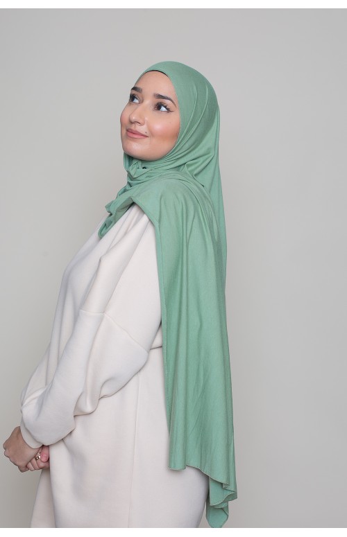 Hijab jersey vert eau premium
