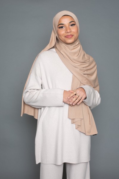 Hijab jersey lux beige suave
