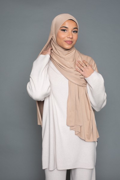 Hijab jersey lux beige suave