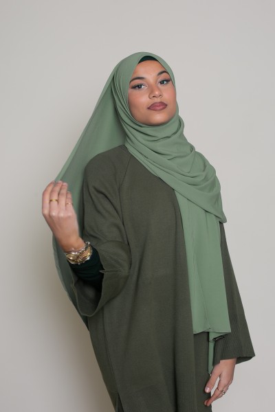 Hijab soie de Médine pistache
