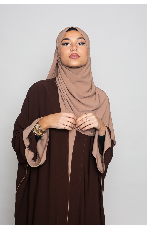 Hijab soie de Médine noisette. Boutique hijab