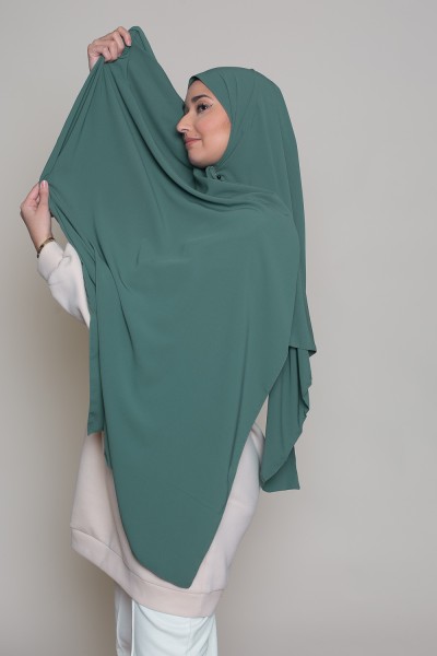 Dark sage Medina silk hijab