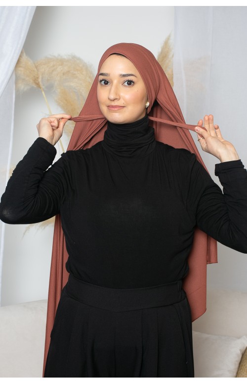 Hijab prêt à nouer jersey pour femme musulmane