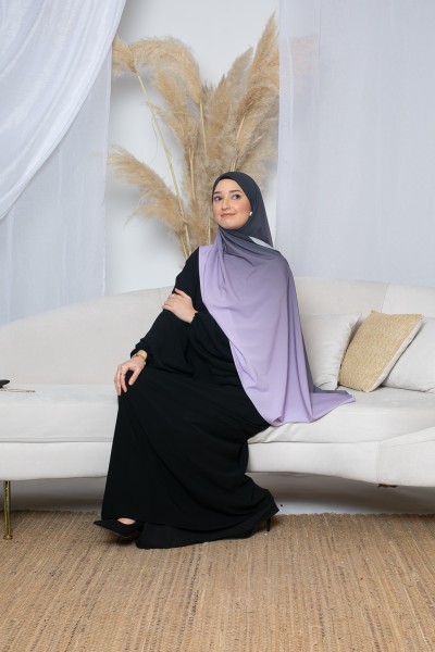 Hijab degradado lila y negro