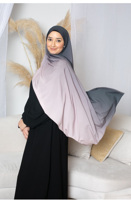 Hijab satin lycra dégradé de couleur haute gamme