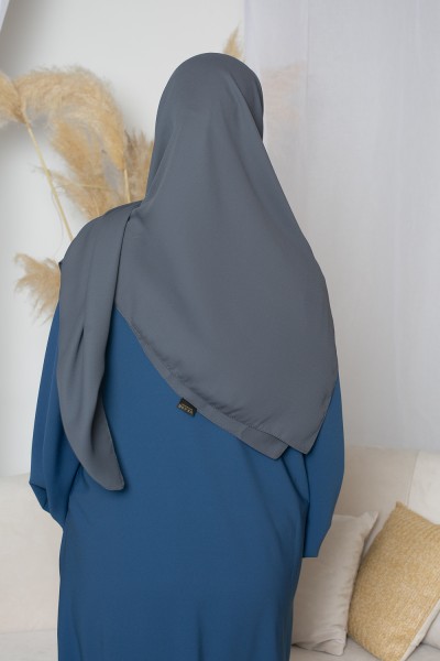 Anthracite gray square hijab