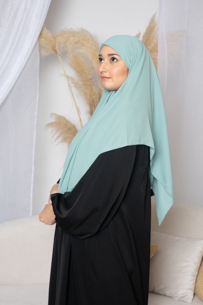Light green square hijab