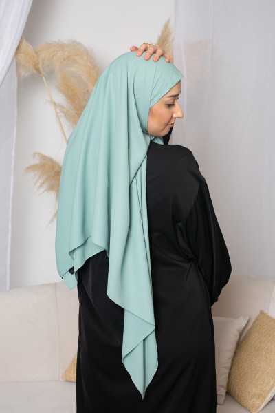 Hijab cuadrado verde claro