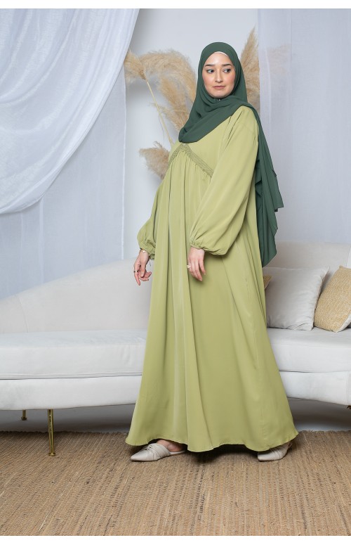 Robe bohème large manche bouffante. Boutique hijab musulmane