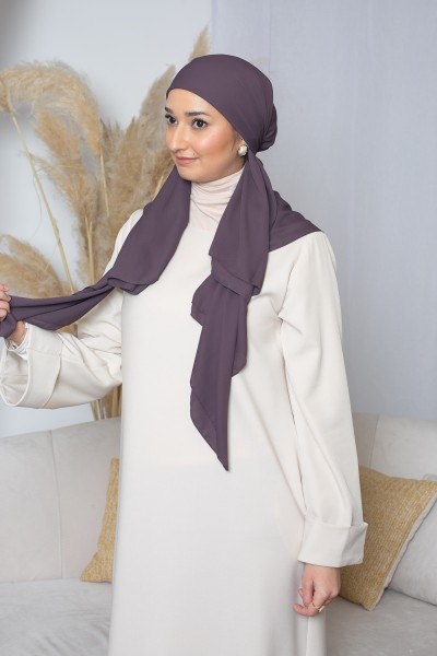 Brown square hijab