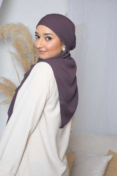 Hijab carré marron