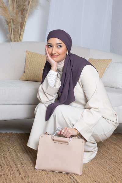 Hijab carré mousseline pour femme musulmane