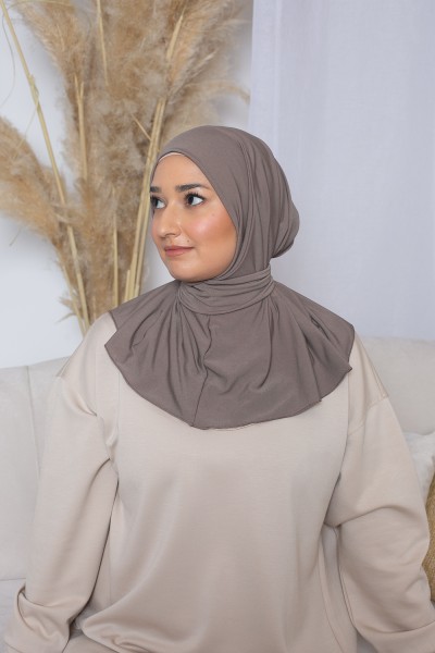 Hijab easy dark taupe