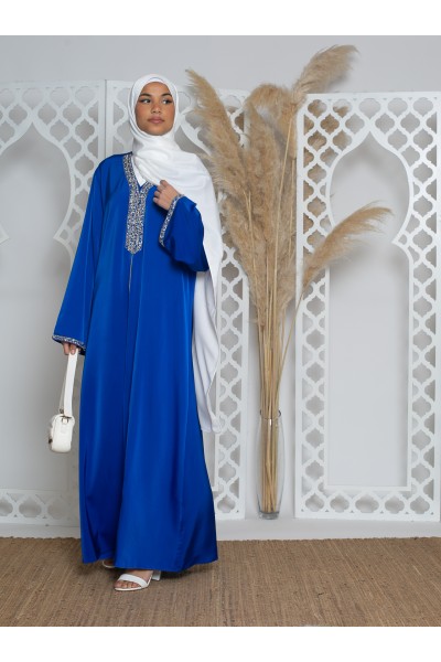 Luxury royal blue kaftan dress