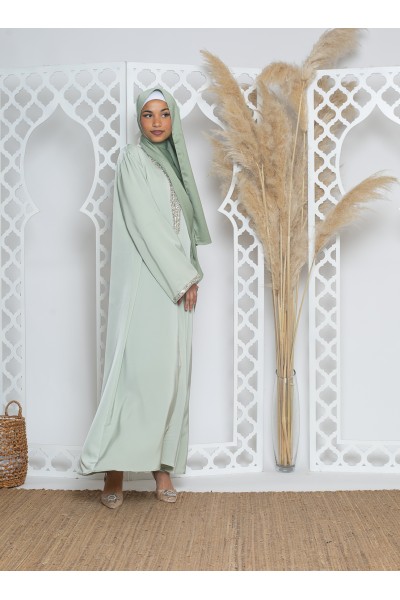 Light green luxery kaftan dress