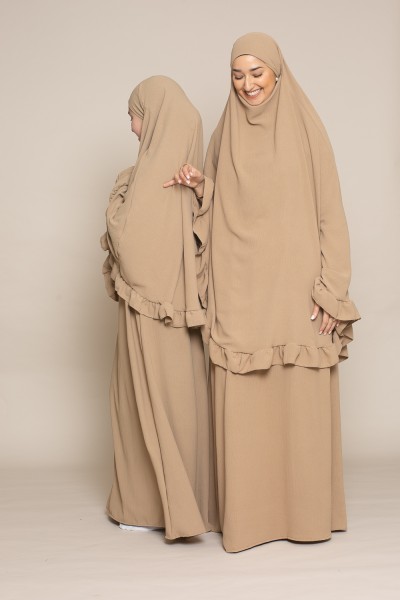 Taupe children's prayer outfit