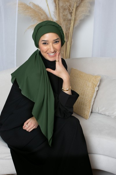 Khaki square hijab