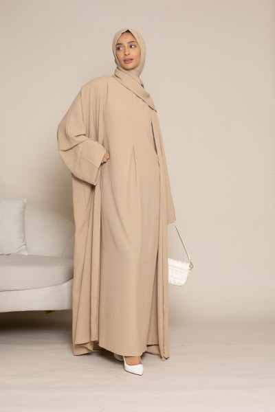 Ensemble abaya hijab avec dessous de robe. Boutique musulmane.