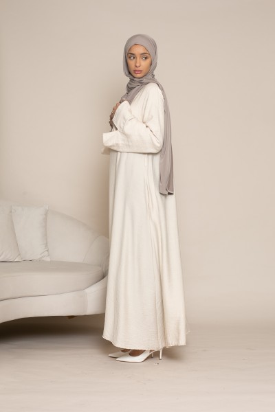 Beige/cream wide sleeve dress