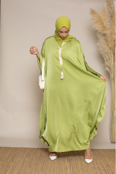 Vestido mariposa verde oliva