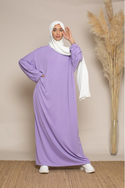 Lilac oversized abaya