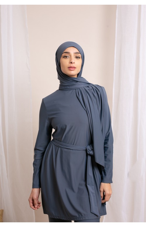 burkini avec hijab long à nouer