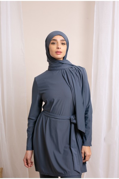burkini avec hijab long à nouer