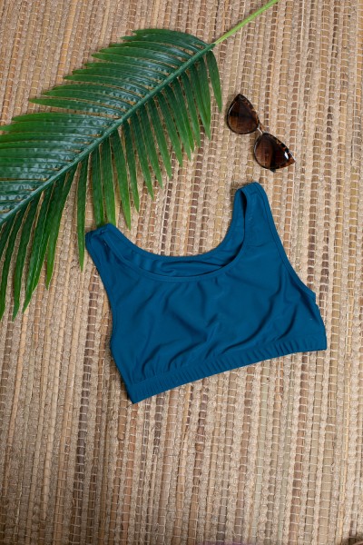 Burkini palazzo azul petróleo