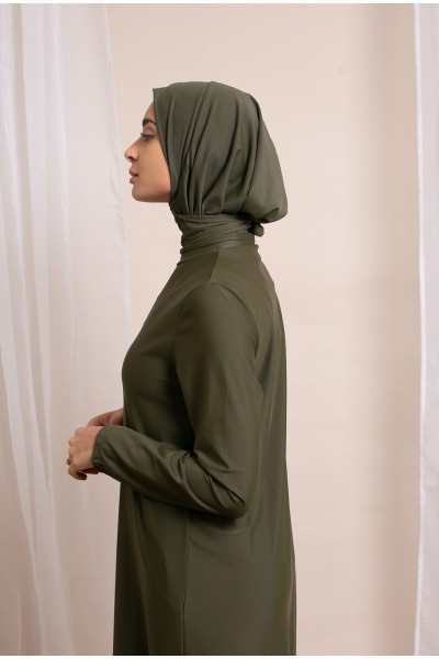 Burkini hiyab largo caqui