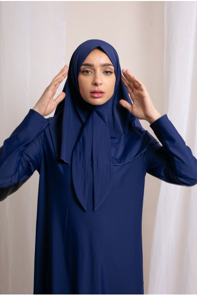 Burkini hijab largo azul