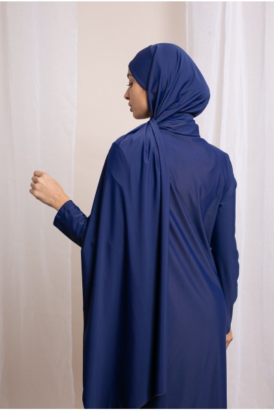 Long blue hijab burkini
