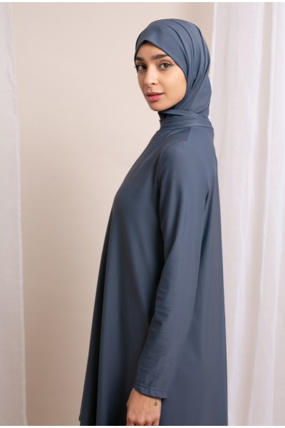 Burkini hijab largo gris