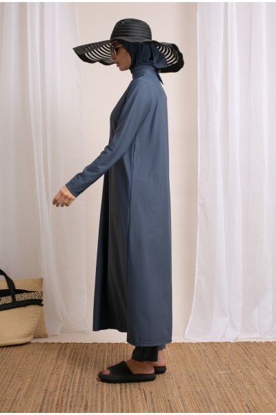 Burkini hijab largo gris