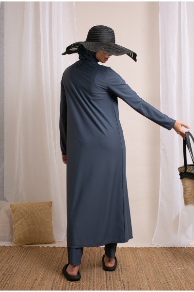 Long gray burkini hijab