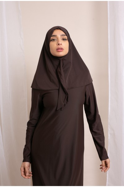 Burkini hijab long choco