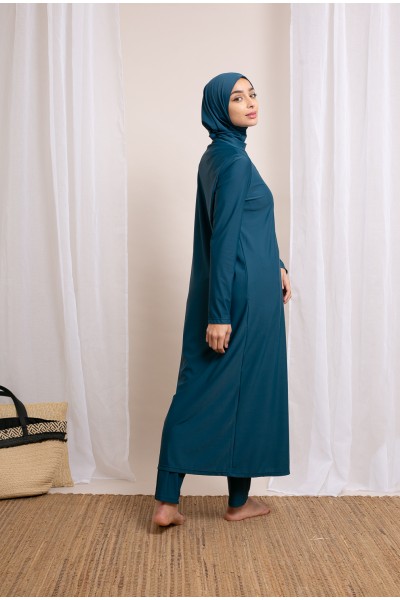 Burkini hijab largo petroleo