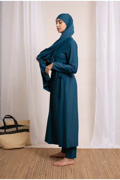 Long petrol hijab burkini