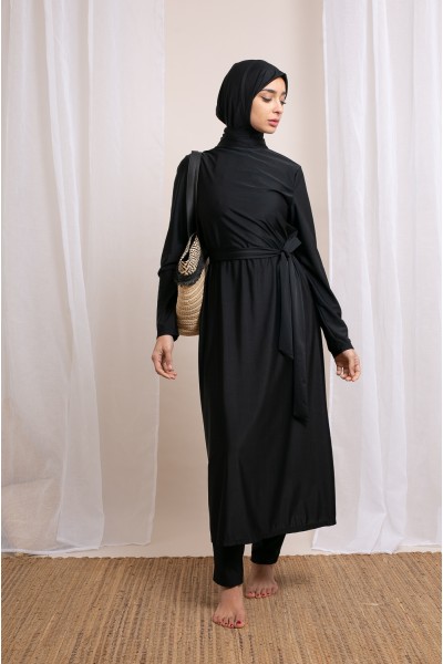 Burkini hijab long noir