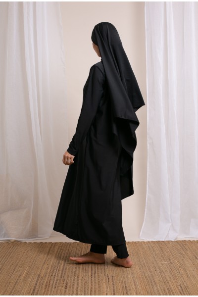 Long black hijab burkini