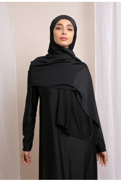 Burkini hijab long noir