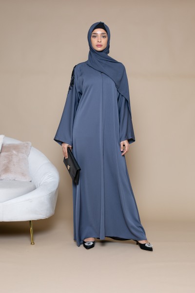 Abaya Dubái azul