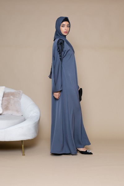 Abaya Dubái azul
