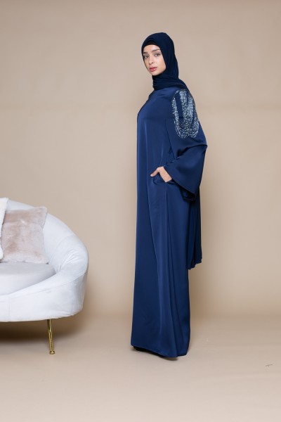 Robe luxery pearly bleu