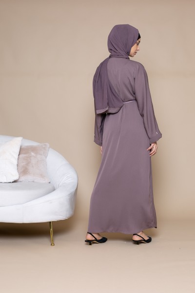 Abaya Dubaï taupe