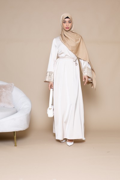 Sequin Abaya nude