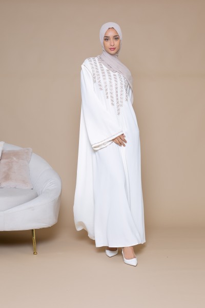 Off-white kaftan dress