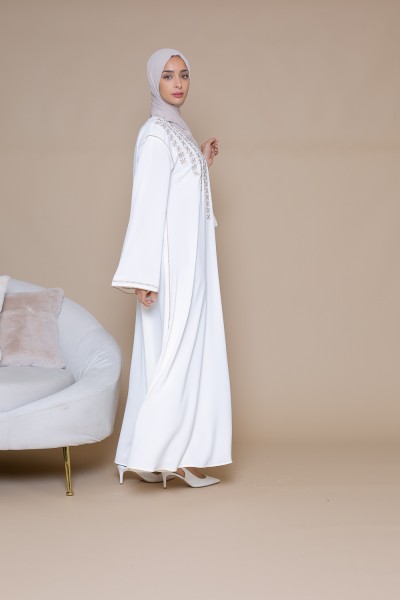 Off-white kaftan dress