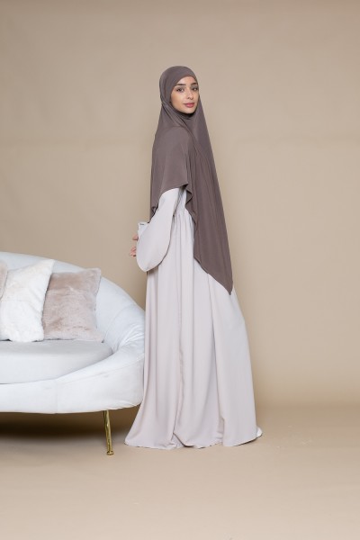 Abaya ultra ample manche bouffante nude